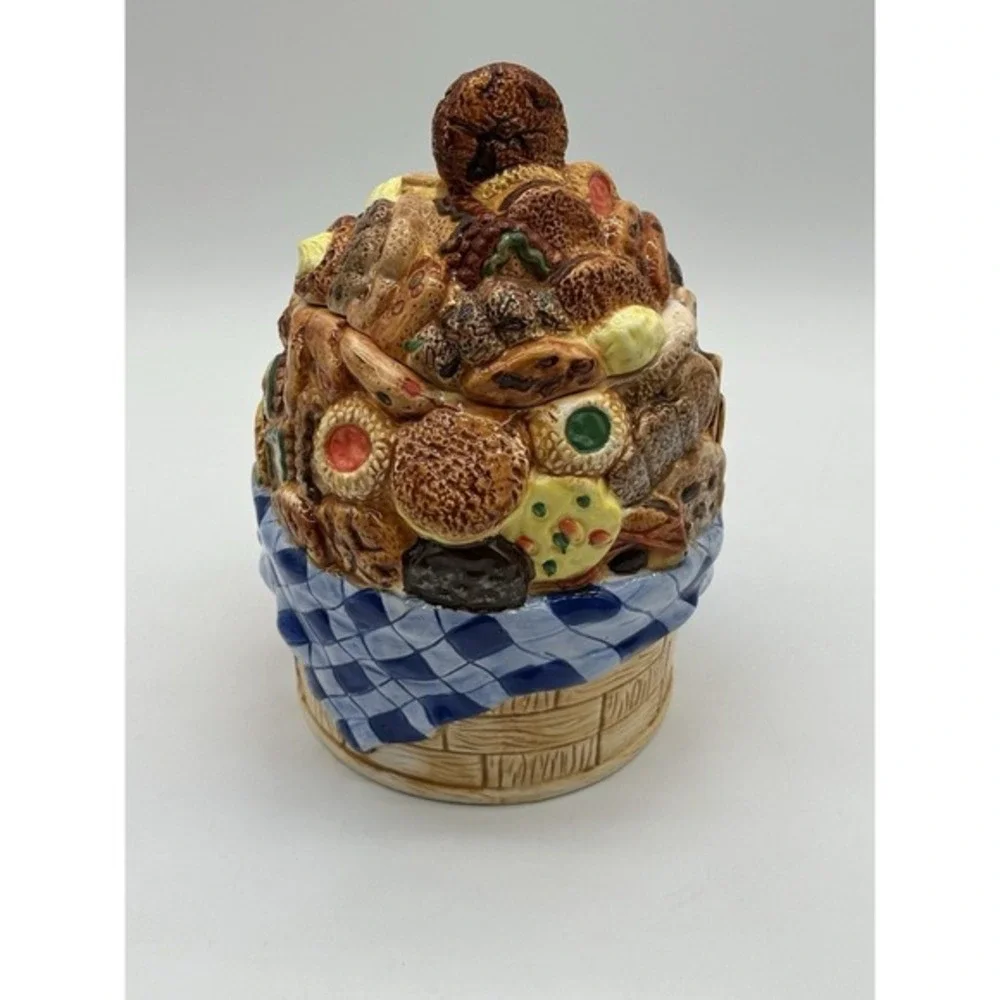 Cookie Jar Country Woman Basket Filled With  Cookies‎ Baked Goods Cardinal Inc